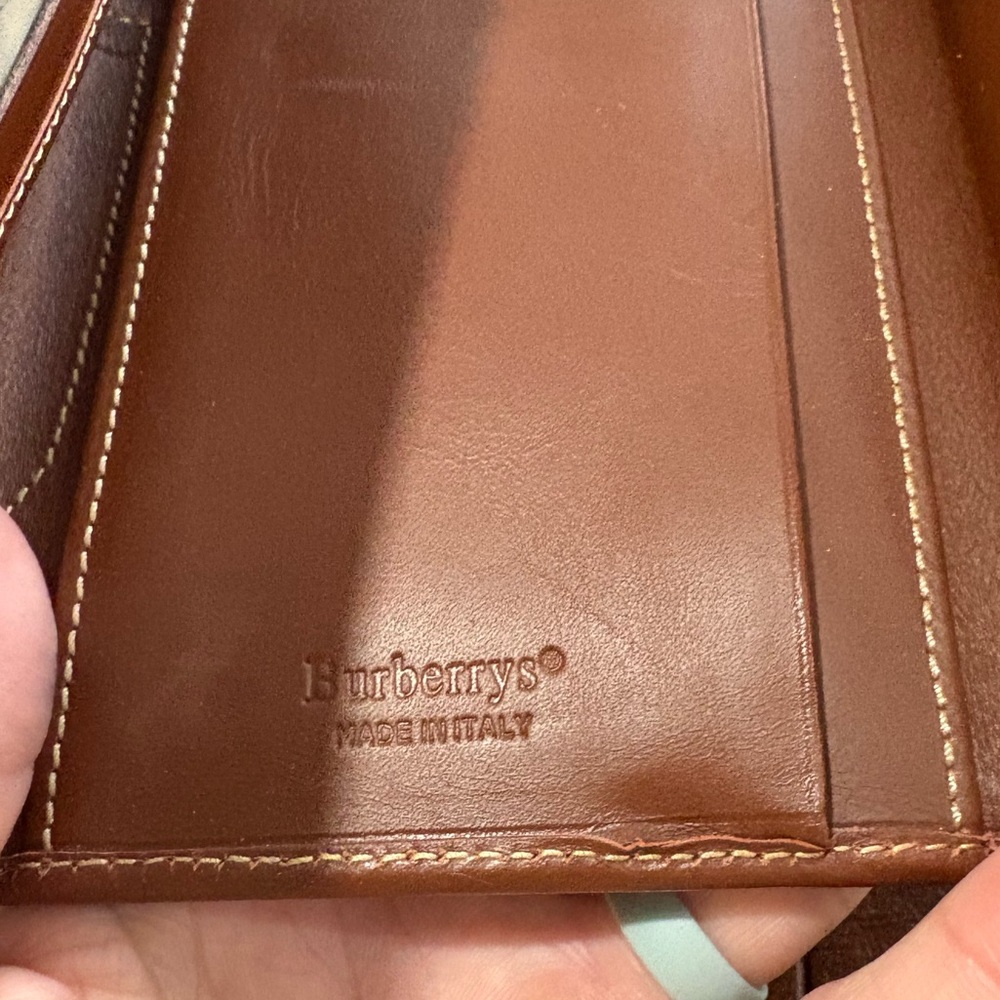 Burberry Haymarket Check coated canvas long wallet with brown leather trim - Picture 12 of 15